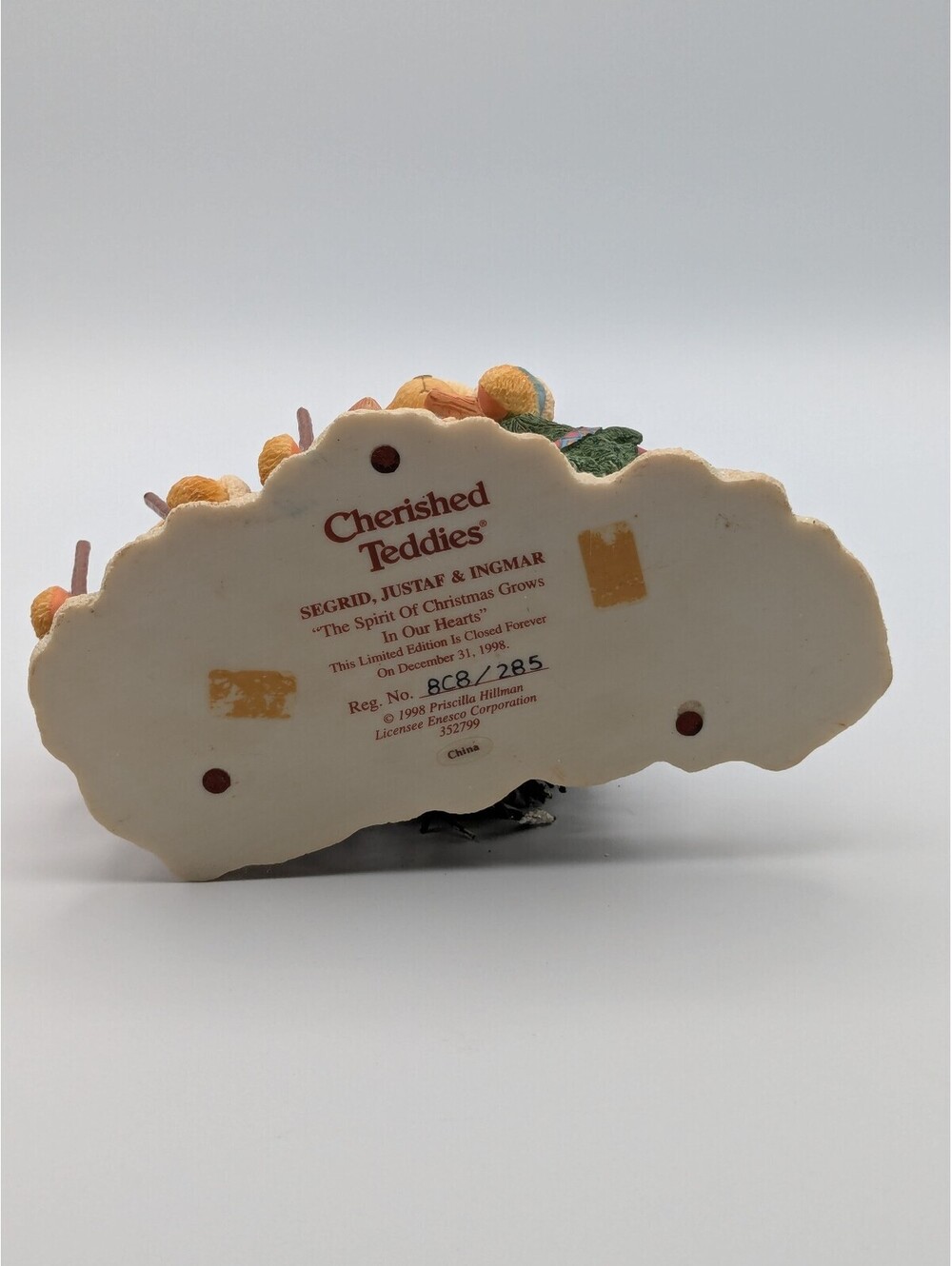 Cherished Teddies Segrid Justaf Ingmar The Spirit of Christmas (352799) 1998 - Picture 6 of 8